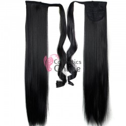 Extensie de par coada cu clema si arici dreapta de 60cm cod MST-1B# Brunet